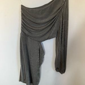 Gorgeous silver sparkly womens sexy dress